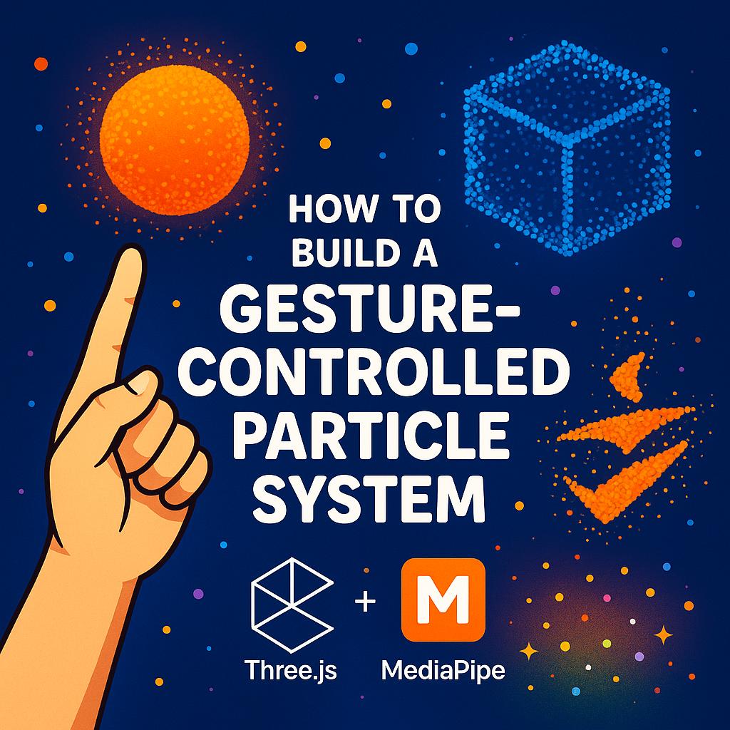 3D particle system responding to hand gestures in a web browser